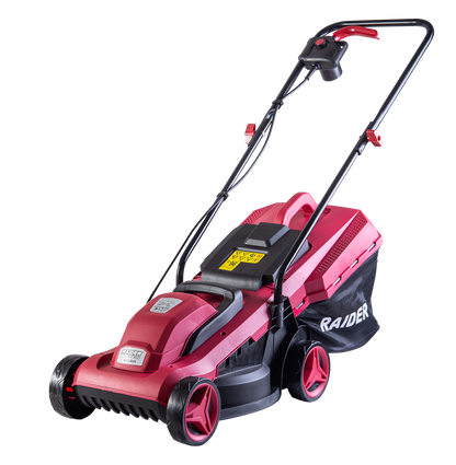 Електрическа косачка Raider RD-LM31 — 1400 W, 33 см косене, кош 30 л